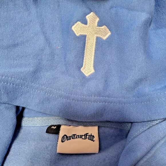 Our True Fate Unisex Adult Hoodie 888 Full Zip-up Blue Various Sizes - Picture 7 of 10